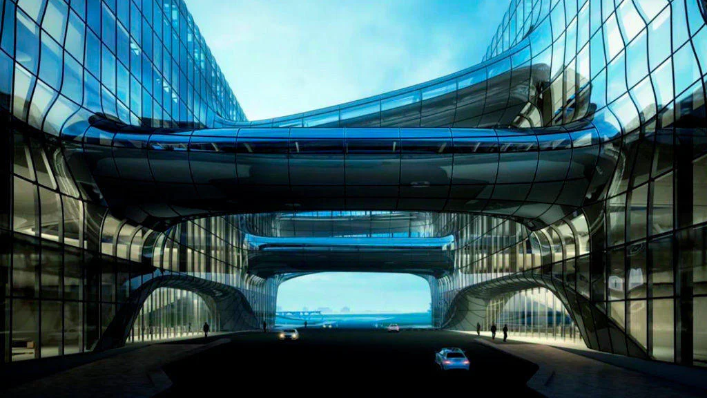 Тоннель в технопарке Сбербанка в Сколково